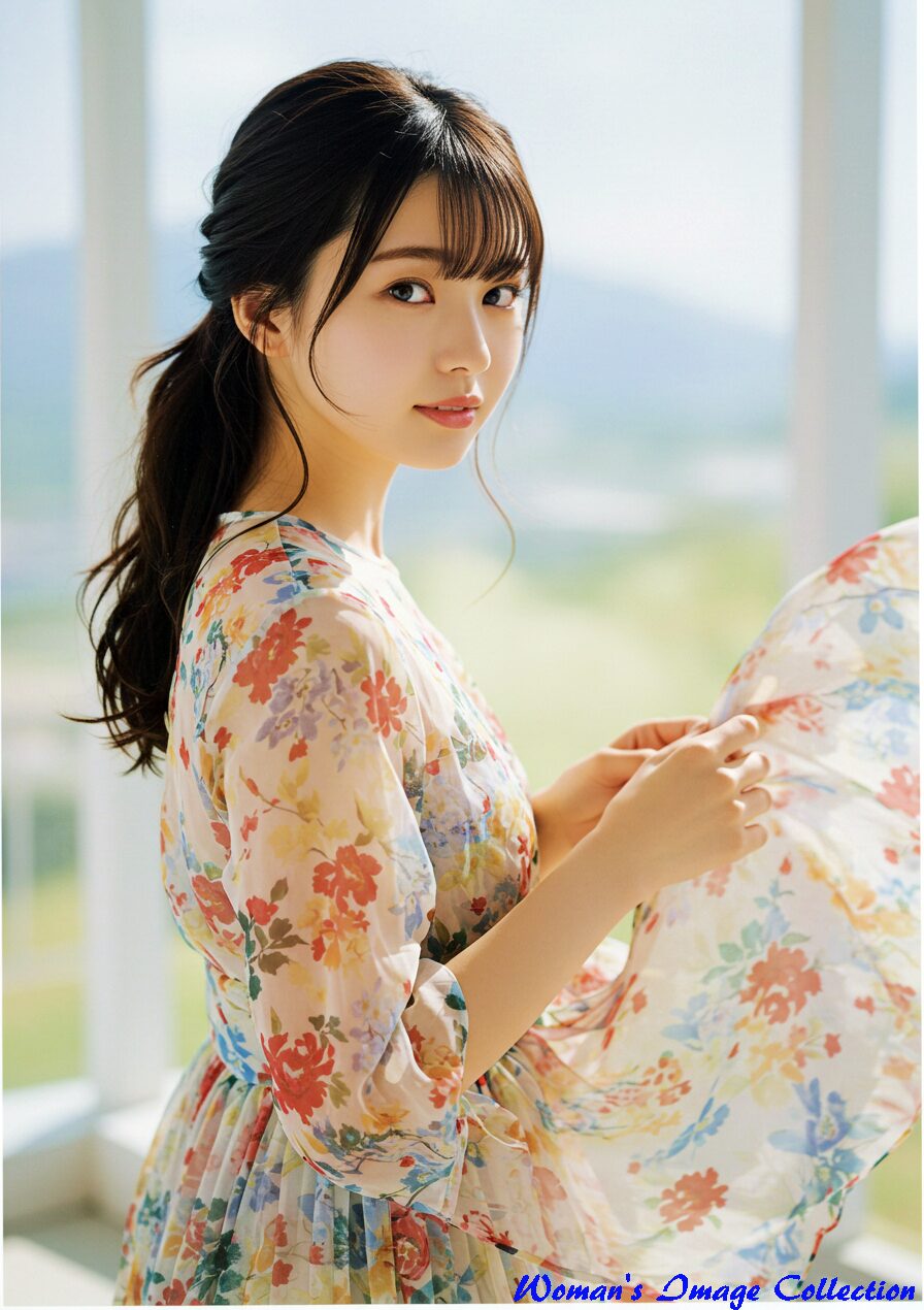 穏やかな光に包まれる美しいポートレート:自然と調和した一瞬の芸術 1 batch_image_fx_13-2