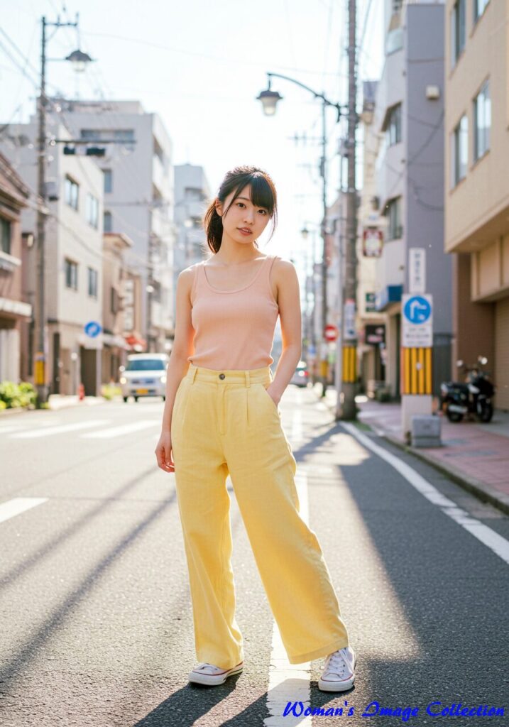 【ピンクで魅せる都会の洗練】シンプルなのに印象的。視線をさらうストリートカジュアル 16 60歳からの「生成AI」 【ピンクで魅せる都会の洗練】シンプルなのに印象的。視線をさらうストリートカジュアル