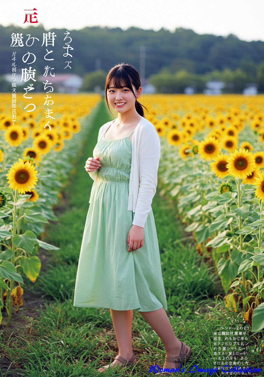 「夏のひまわり畑で見つけた素敵な笑顔」――ひまわりとともに過ごす、爽やかな午後 1 20250525-3 (80)