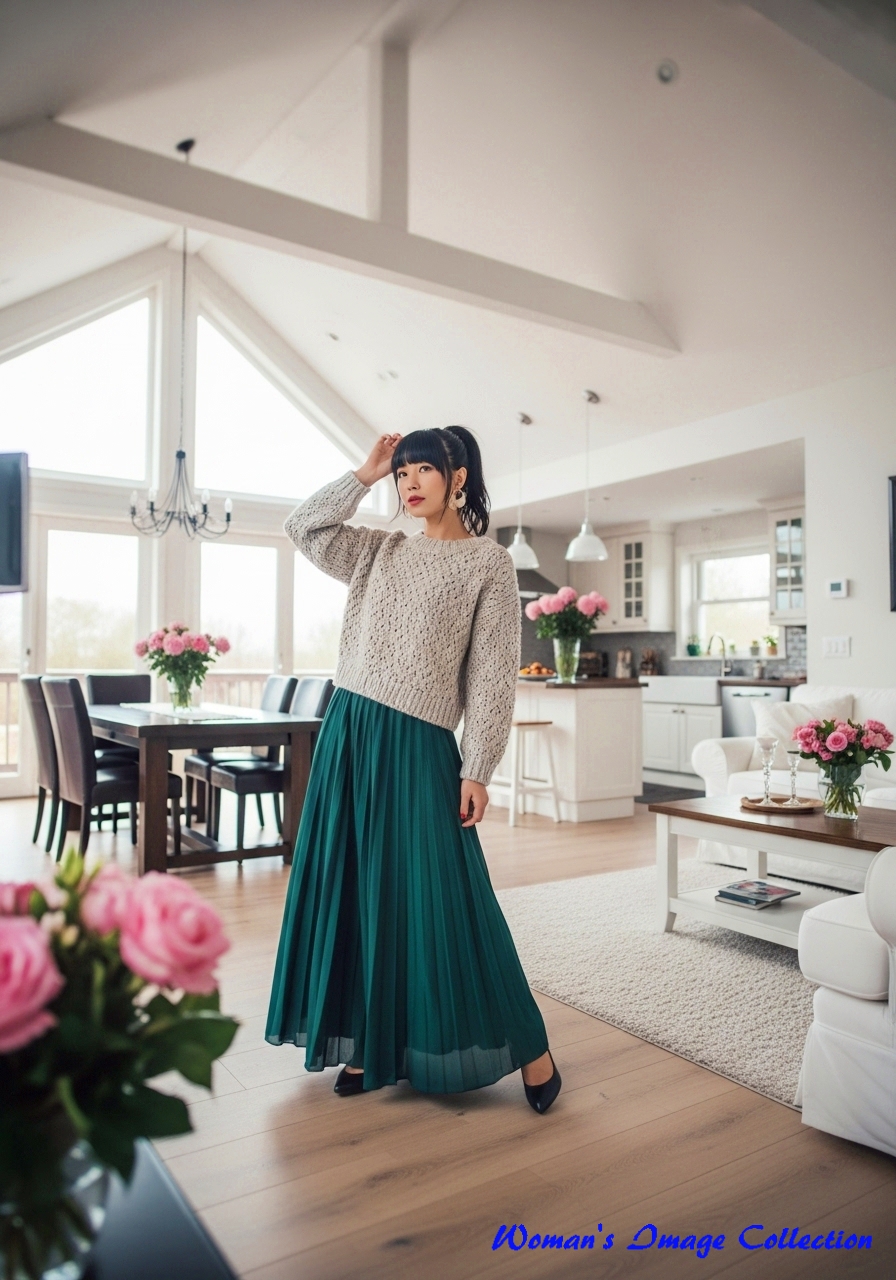 広々としたオープンプランのリビングダイニングとキッチン