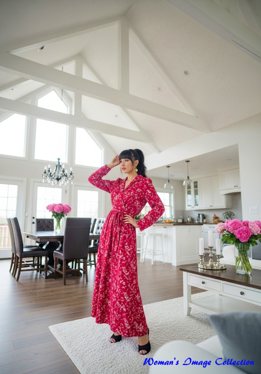 広々としたオープンプランのリビングダイニングとキッチン