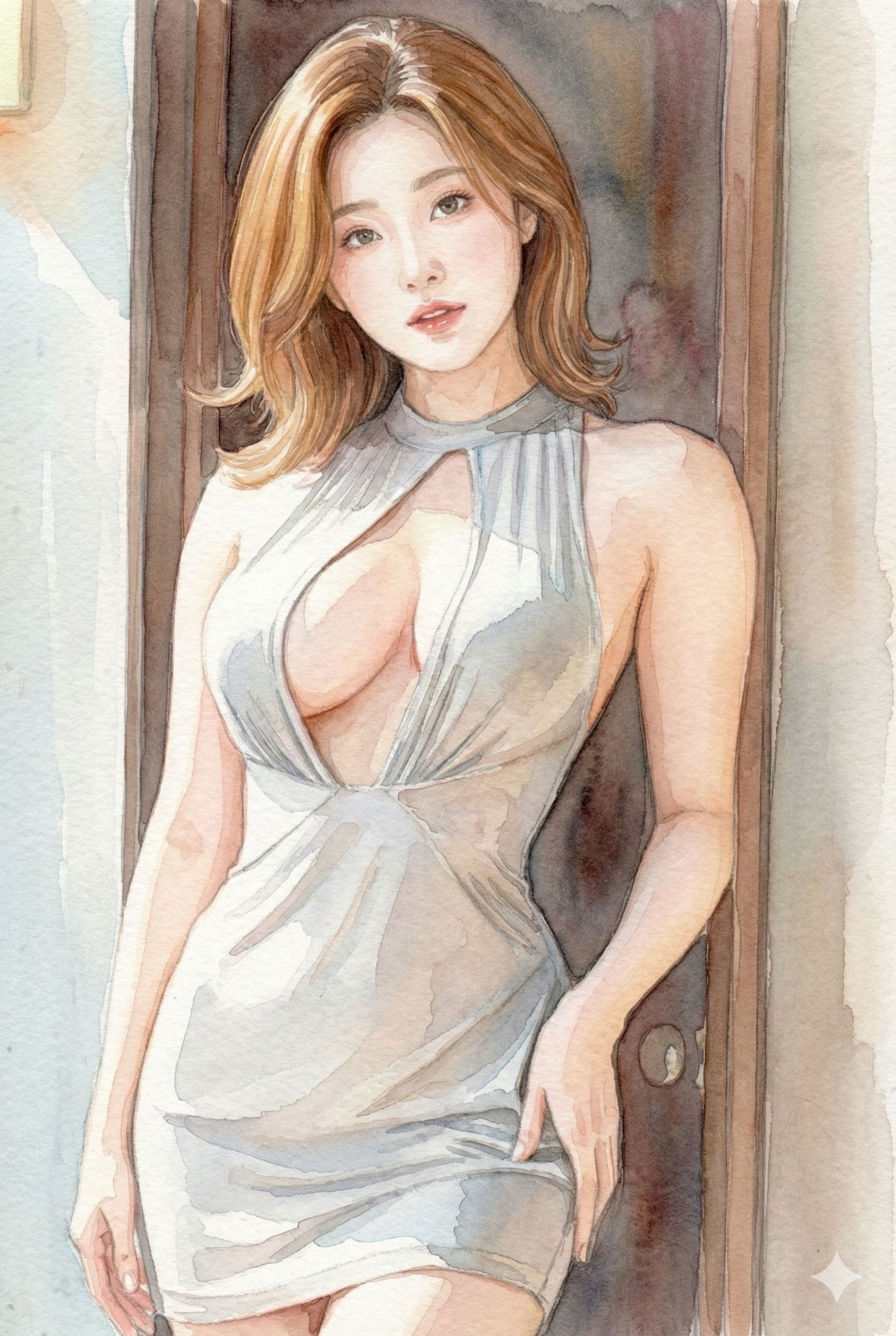 Geminiで生成された透明感のある女性像