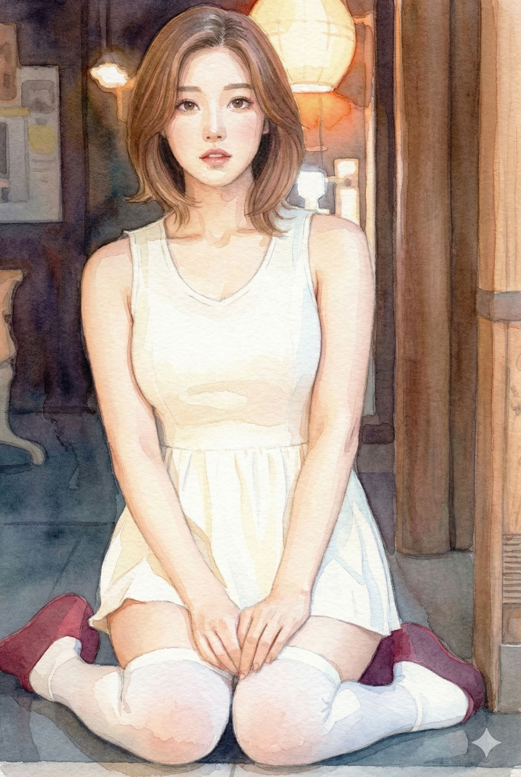 落ち着いた雰囲気の女性のAI画像