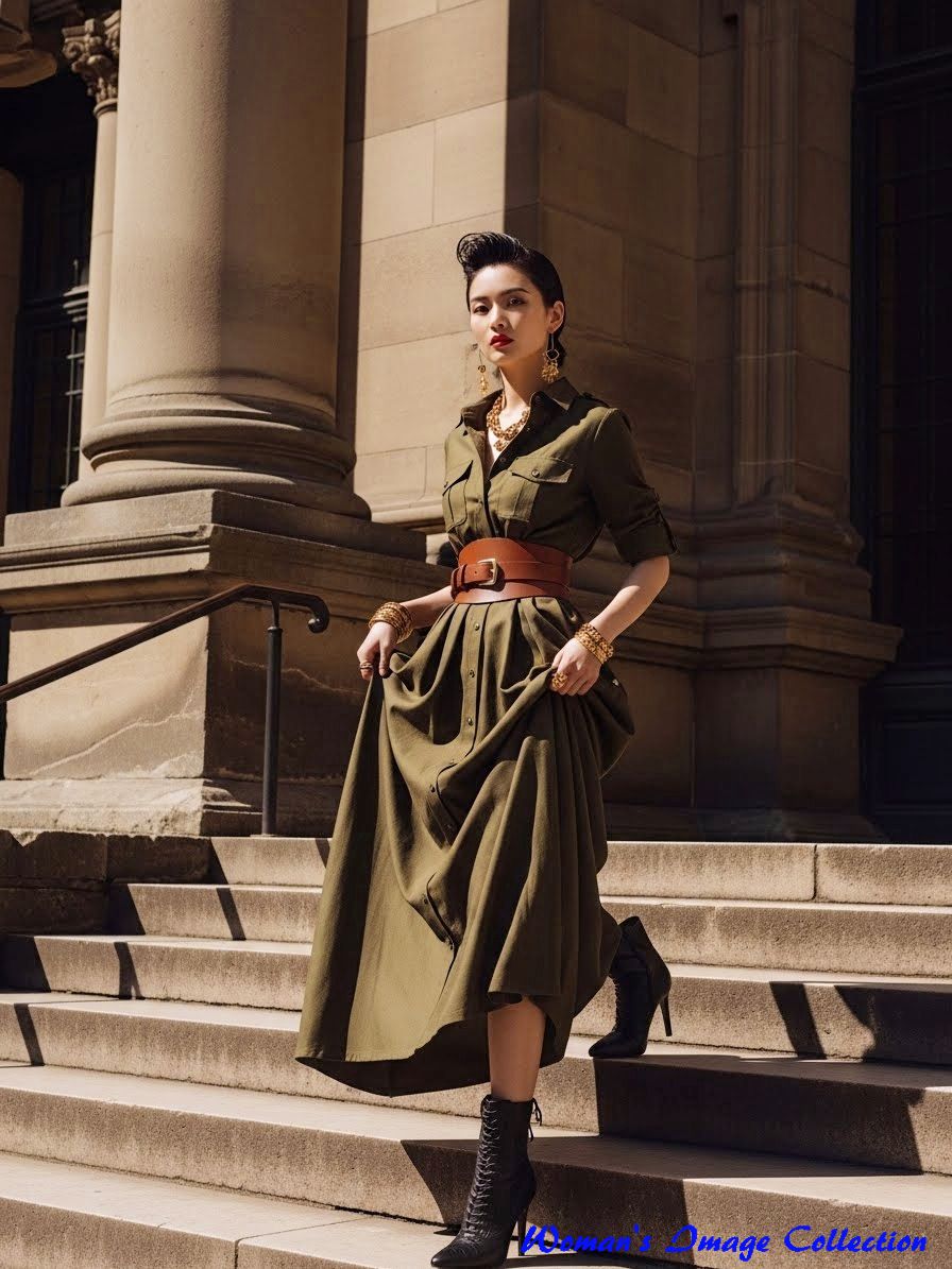 ラグジュアリーなサファリドレスの女性バリエーション3