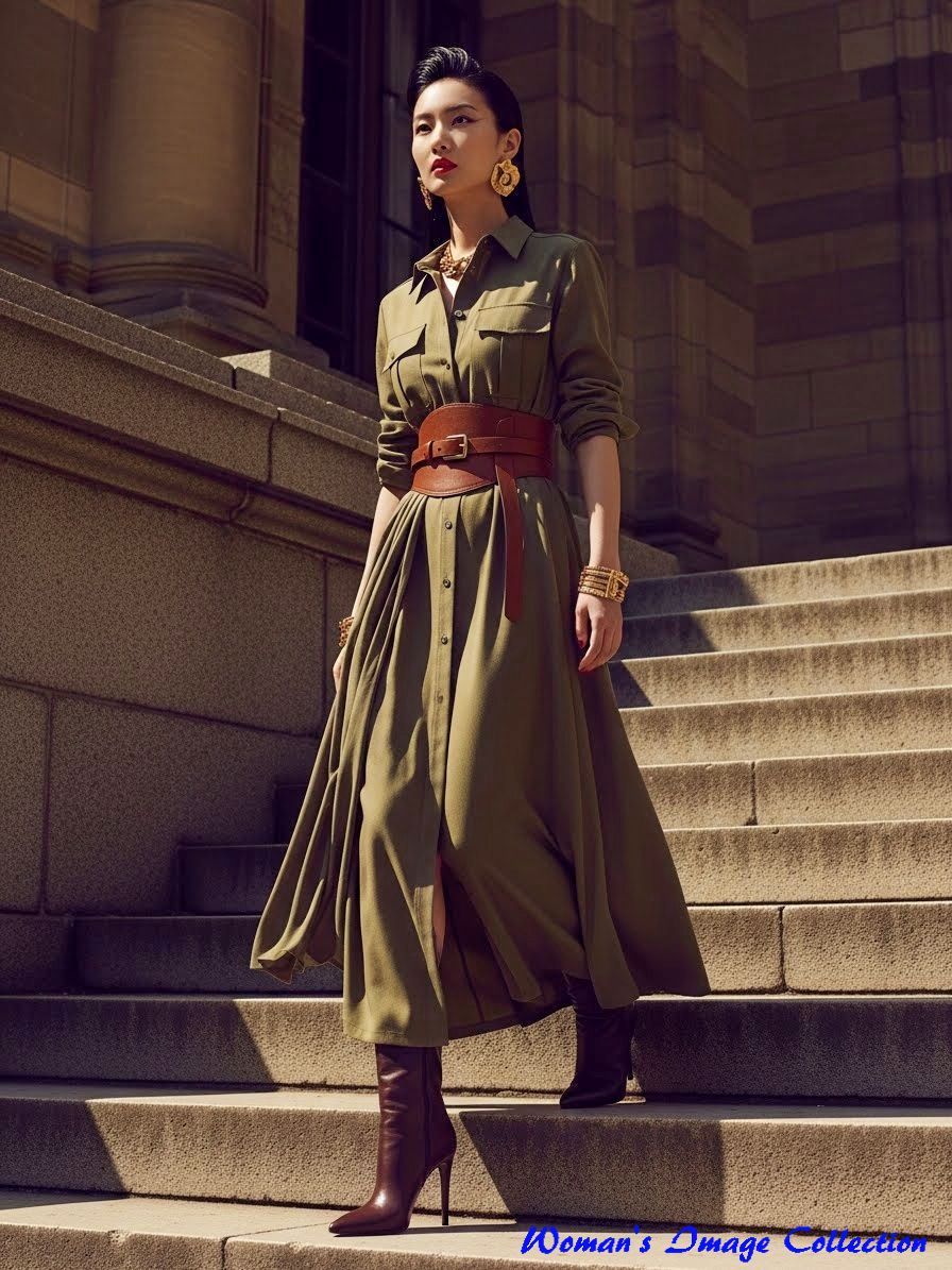 ラグジュアリーなサファリドレスの女性バリエーション4