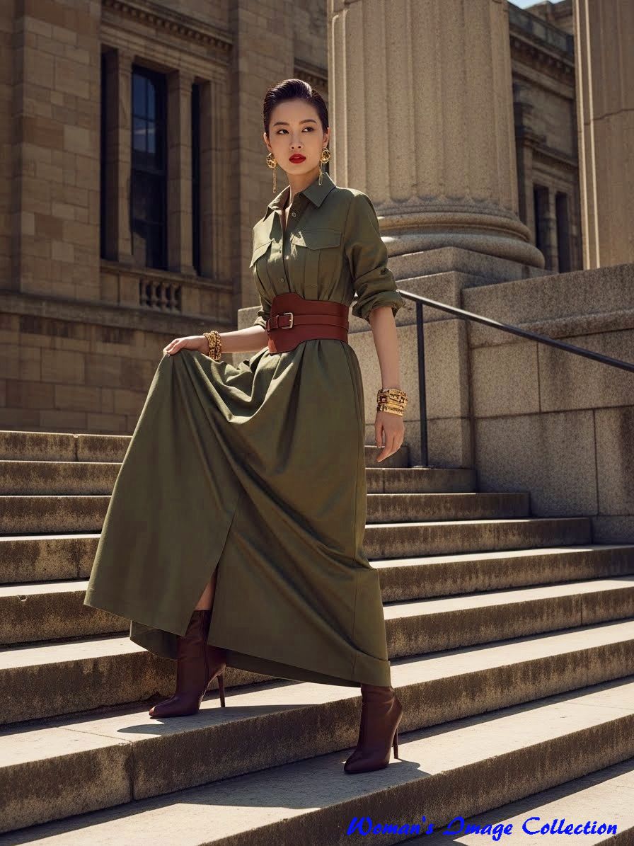 ラグジュアリーなサファリドレスの女性バリエーション5